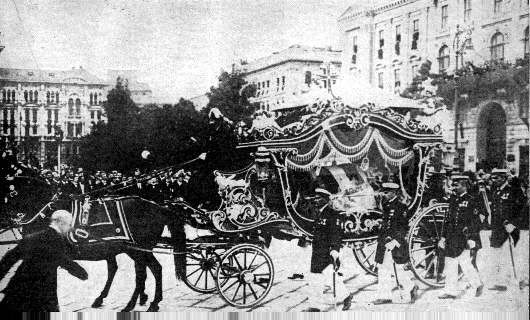 Photo:  1914, Funeral procession of Grand Duke Ferdinand in  Vienna